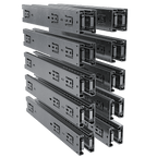 angled right view of 10-pair pack of 18-inch steel drawer slides