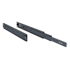 angled left view of one steel full-extension 18-inch drawer slide pair