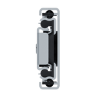 front view of a single full-extension drawer slide