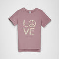 Camiseta manga corta rosa Love mujer