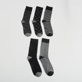 Pack x5 calcetines detalle gris caballero