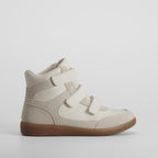 Botín cuña velcro beige NYC
