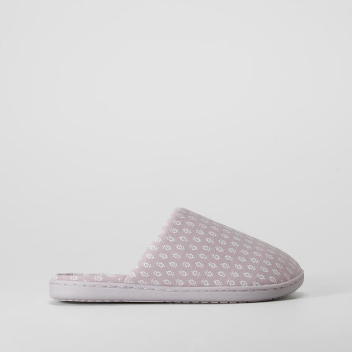 Zapatilla de casa estampada morada OLYNE