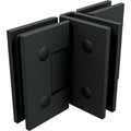 3 way Shower Door Hinge, T style hinge - Matt Black - Image 1