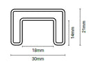 30 x 21mm Nanorail Deluxe - Suits Glass Up To 15mm Thick - Satin, Handrail - Image 2
