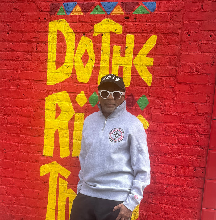 40 Acres Quarter Zip Sweatshirt Grey – Official Spike Lee 40 Acres Apparel