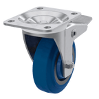 4in TCH Blue Swivel Caster and Brake Kit