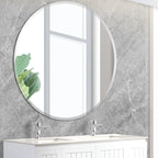 600×600mm Round Bevel Edge Bathroom Mirror – Plain Wall Mounted