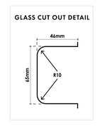 90 Degrees , Black, Frameless Shower Screen Hinge - Image 3