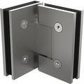 90 Degrees Frameless Shower Door hinge - Satin Chrome - Image 1