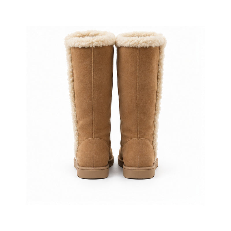 Camel Shearling Tall Boots