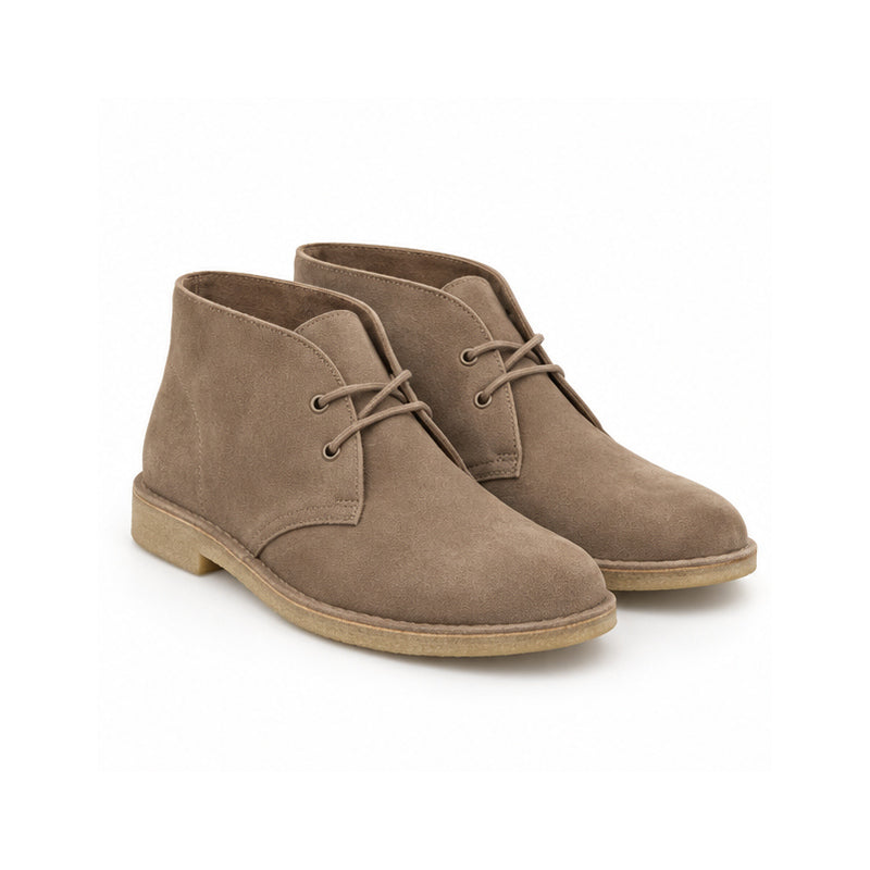Taupe Two-Eyelet Chukka Boots