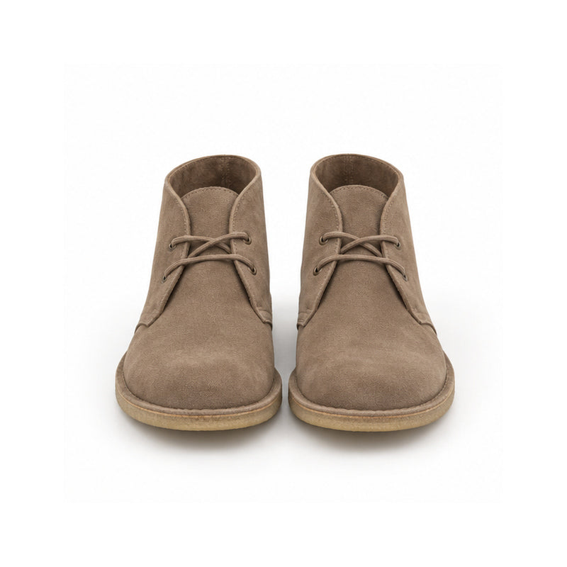 Taupe Two-Eyelet Chukka Boots