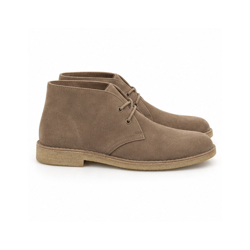 Taupe Two-Eyelet Chukka Boots