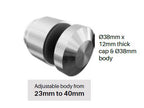 ADJUSTABLE 38mm Diameter glass standoff with adjustable body SS316 - Image 2