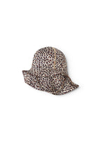 Child's swim cap with brown leopard pattern