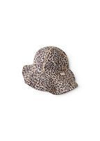 Child's swim cap with brown leopard pattern