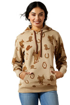 Ariat Ladies Logo 2.0 Savannah Tan Heather Hoodie