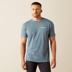 Ariat Mens Eagle Rock T-Shirts - Light Denim