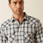 Ariat Mens Hampton Retro Fit Western Shirts - Navy