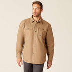 Ariat Mens Rebar Canvas Shirt Jackets - Khaki