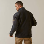 Ariat Mens Rebar Workman DuraCanvas 1/4 Zip Sweatshirts - Black