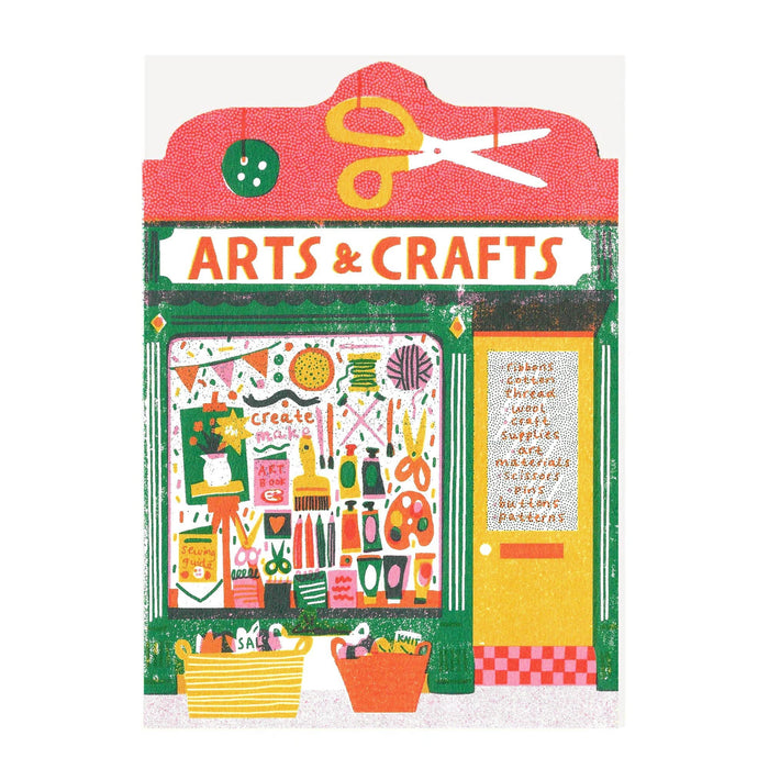 Art Shop Die Cut Card | The Printed Peanut Homeware & Stationery