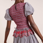 Audrey Mini Dress in Black & White Gingham