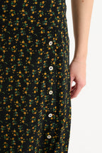 Barney Floral 13 Printed Midi Skirt - Bascora