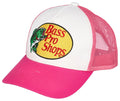 Bass Pro Trucker Hat Embroidered Logo Mesh-Back Cap - Hot Pink