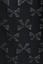 Belita Bow Black Jacquard Midi Skirt - Bascora