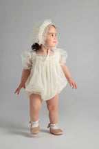 Bella Buttermilk Tulle Bonnet - Petite Maison Kids