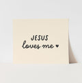 {Black} Jesus Loves Me Art Print