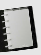 CP Petite Dividers in use inside a black leather planner.