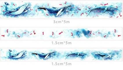 Blue Whale Washi Tape Set - Original Kawaii Pen