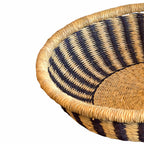 Bolga Tray - Natural w/ Black Stripes