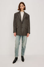BRIDGES BLAZER - CAMEL BLACK HERRINGBONE