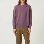 Brushed Alpaca Polo in Plum