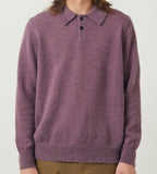 Brushed Alpaca Polo in Plum