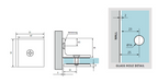 Brushed Nickel Shower Screen Wall Bracket Offset wall mechanically fixed bracket - Image 2