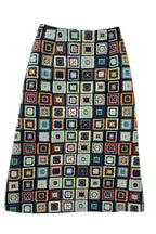 Buffy 70's Patch Jacquard Midi Skirt - Bascora