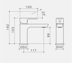 Caroma Jade Rose Gold Basin Mixer WELS 5 Star 6L/min Tap Faucet