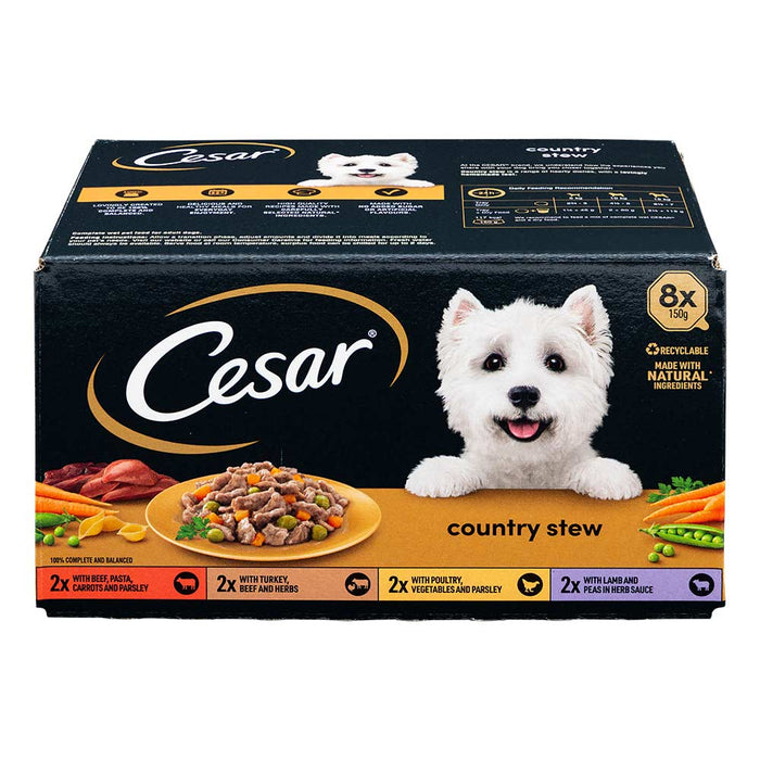 Cesar Country Stew Adult Wet Dog Food 150g x 8 Pack