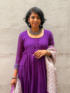 Chiffon Kalidar Set - Purple