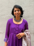 Chiffon Kalidar Set - Purple