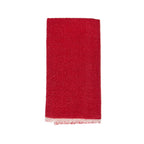 Chunky Linen Red Towels 20x30