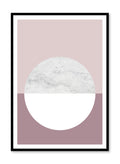 Unique poster with Cinder rose abstract graphic design