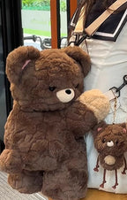 CL1585 - Cute Teddy Heart Plush Bag