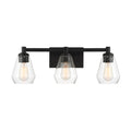 bathroom lighting, vanity lights, black lighting, black vanity light, clear vanity light, geometrical lights