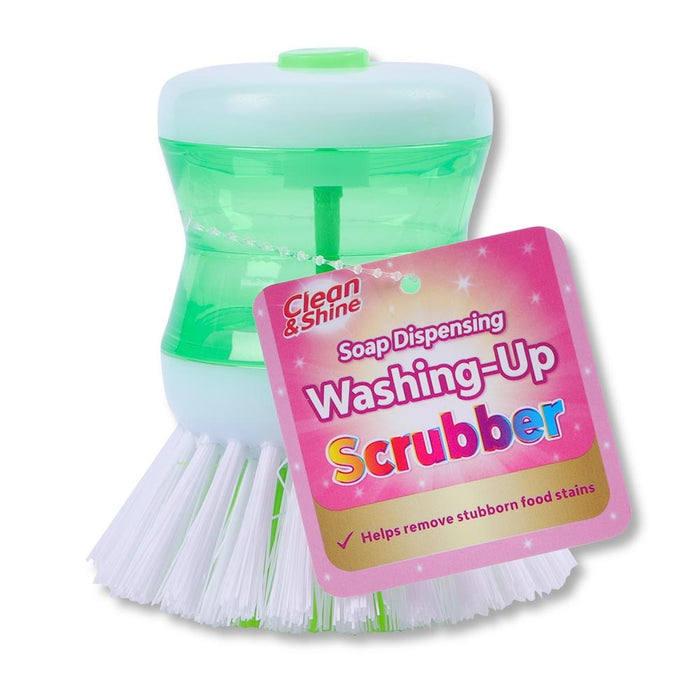 Clean & Shine Soap Dispensing Washing-Up Scrubber 316984